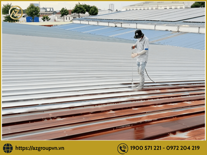 Quy trình chống nóng mái tôn tại AZGROUP