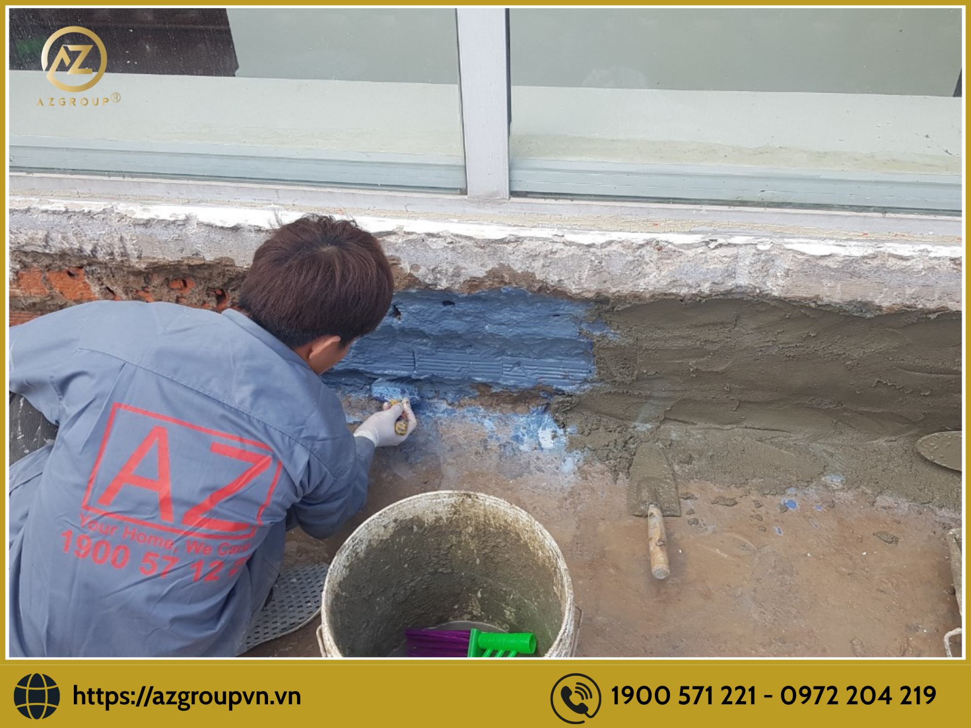 Quy trình chống thấm sàn mái tại AZGROUP