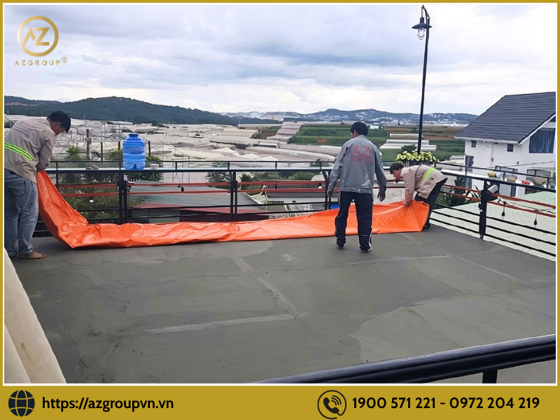 Quy trình chống thấm sân thượng tại AZGROUP